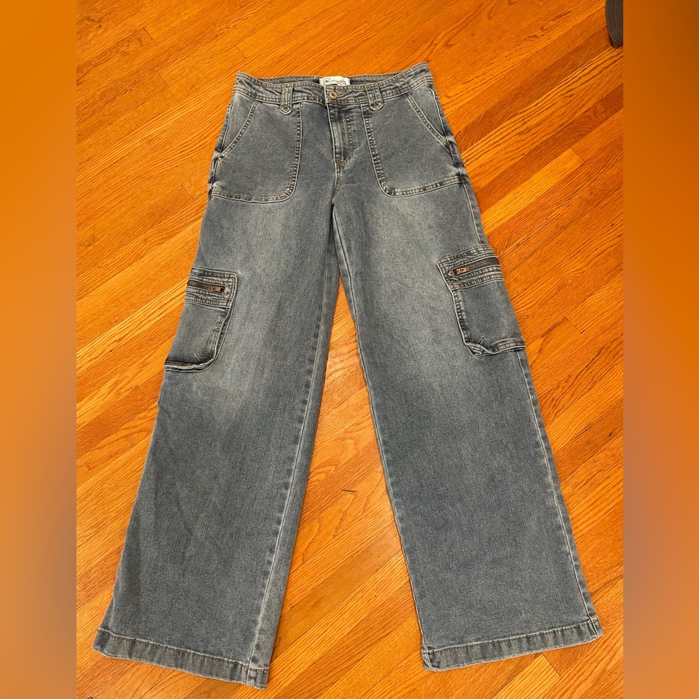 Celebrity Pink Zip Cargo Wide-Leg Jeans